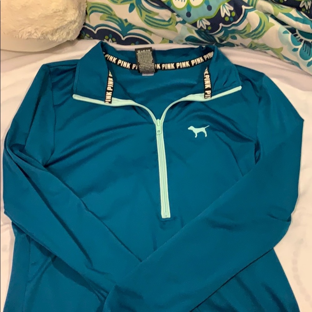 Long sleeve half zip PINK sweatshirt